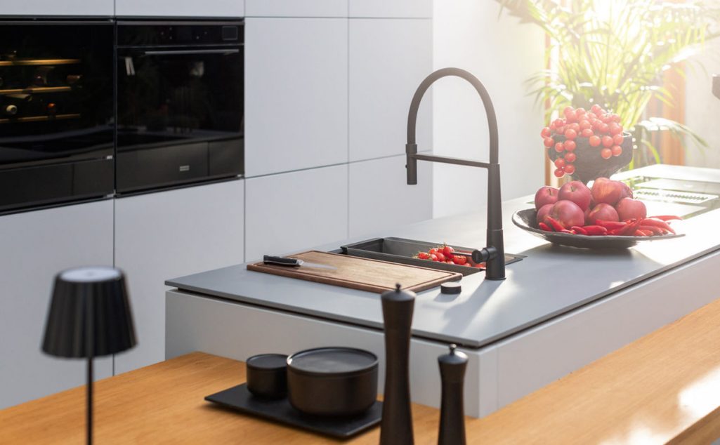Franke Matte Black Semi-Pro kitchen faucet