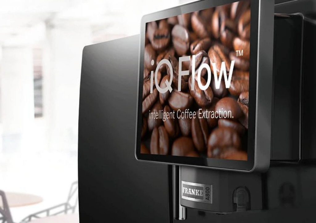 Franke Coffee Systems, coffee machine screen close-up with iQFlow