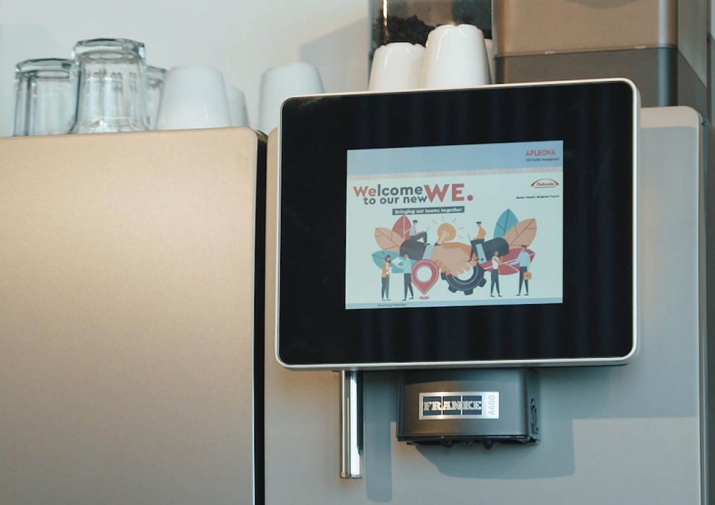 Franke Coffee Systems fully automatic coffee machine Franke A600, display, screen, company communication