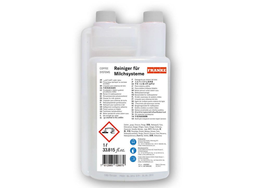 Franke Coffee Systems, Franke cleaner for milk system, liquid cleaner