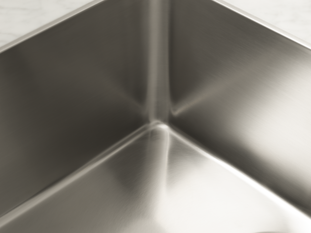 Round Corner of Franke Mythos Bowl for less maintenance