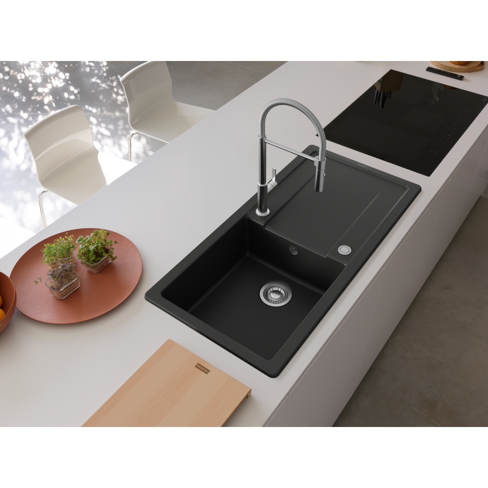 maripooh　0823 Keuken Inbouw installatie Spoelbak MarisX - Keramisch - Antraciet mat