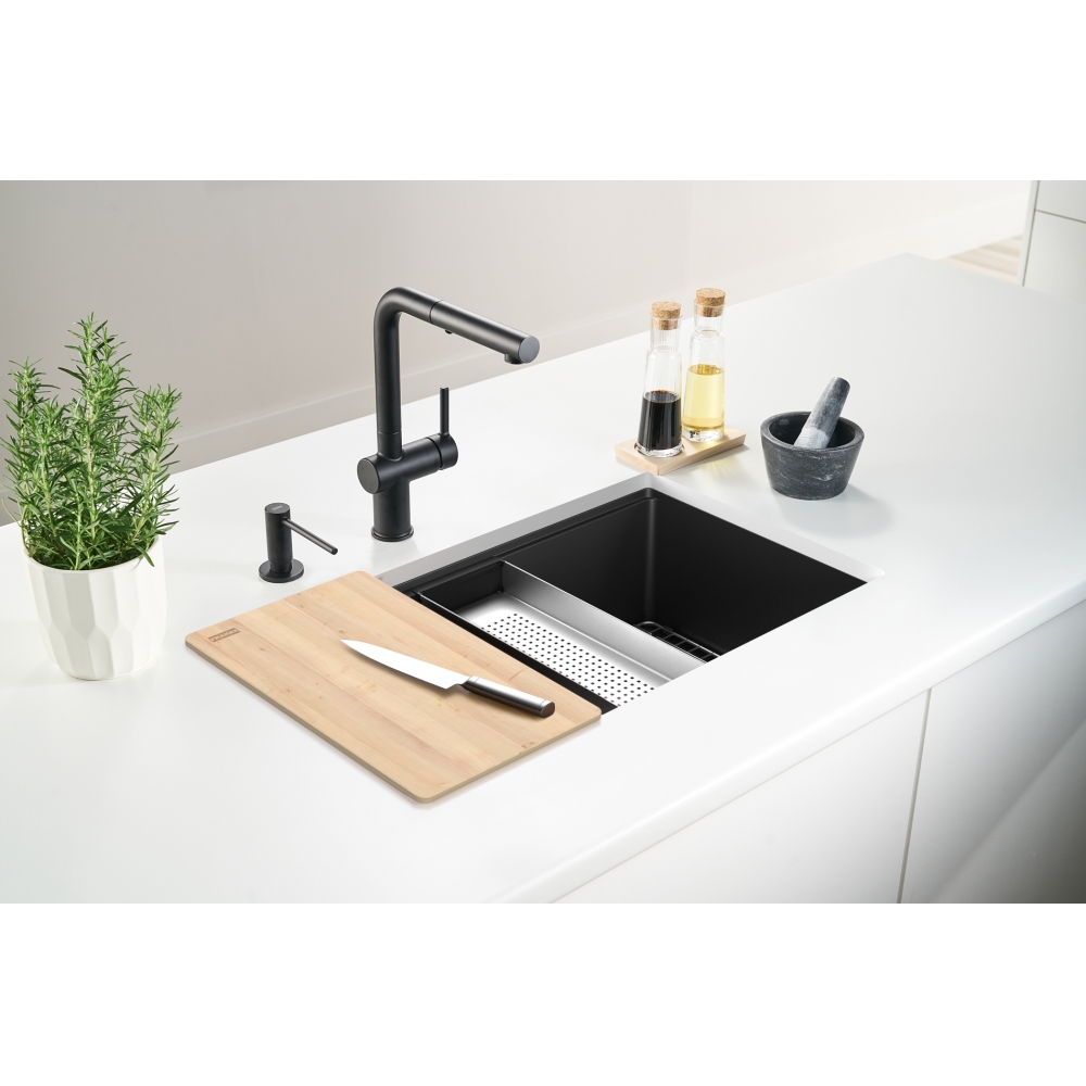 FRANKE Maris Workcenter MAG1601812LD-MBK-WKC Fragranite Kitchen Sink