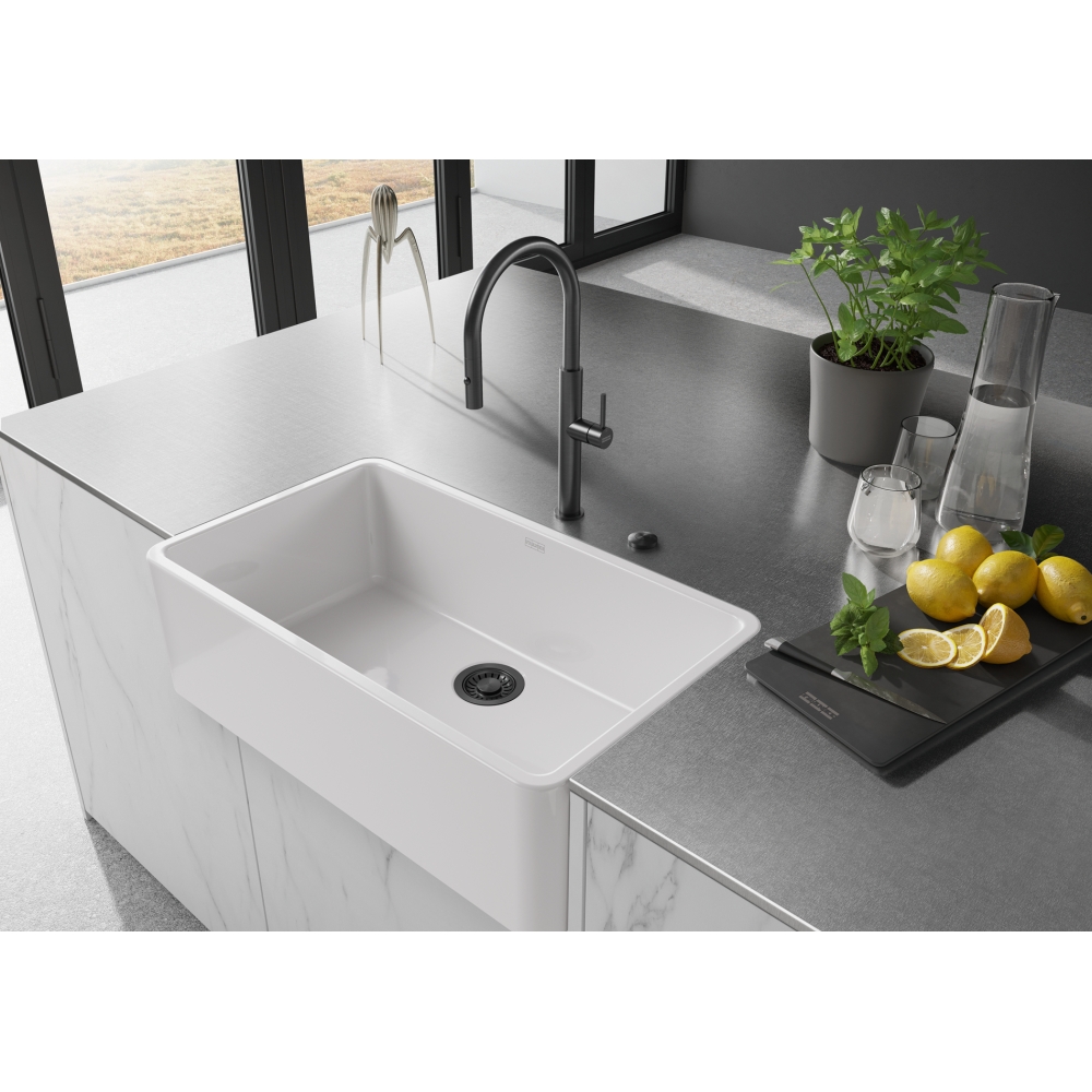 FRANKE Ceranova Apron Front Sink - CRK71033-GWH Ceramic Kitchen Sink