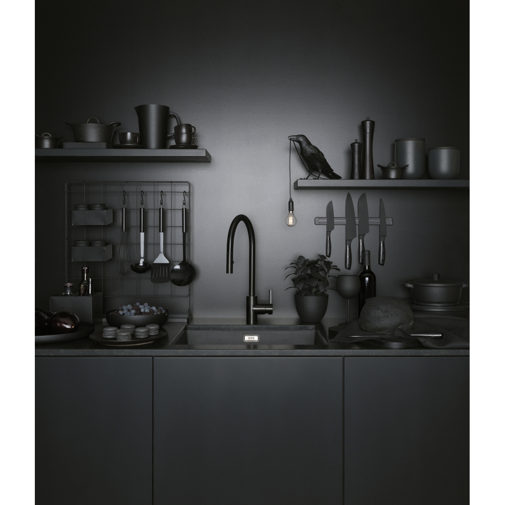 Grifo cocina Eos Neo Pull-out negro industrial de Franke