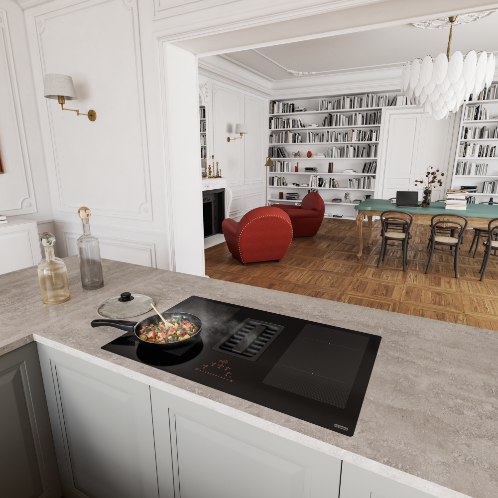 釜　BK Franke Maris 2gether FMA 839 HI | Płyta zintegrowana z okapem