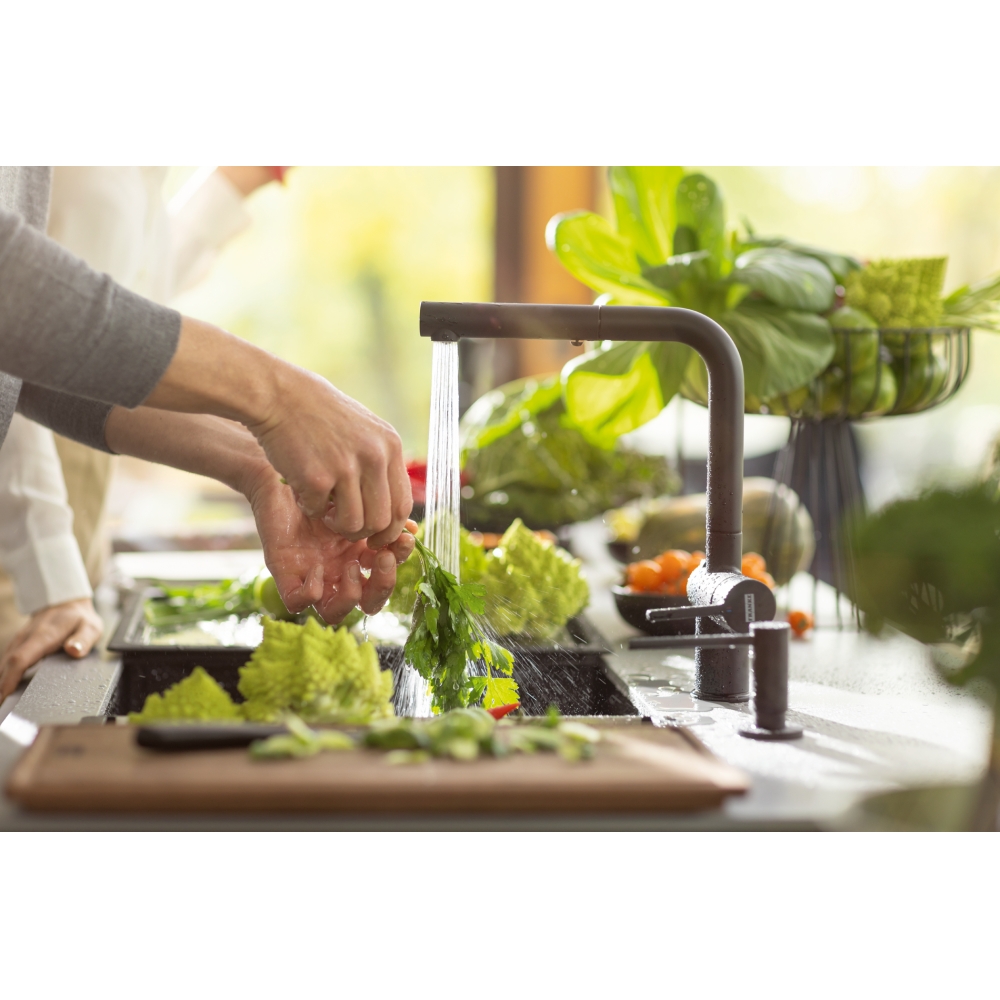 Grifo Active Twist Pull-Out Negro Mate - Metálico - Grifo de