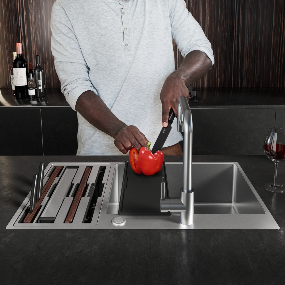 Lavelli cucina BOX CENTER BWX 220-54-27 Acciaio inox
