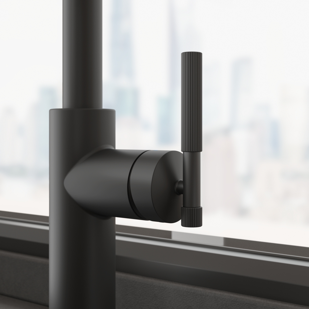 Kitchen Tap Maris Stripes Semi Pro Matt Black - Brass