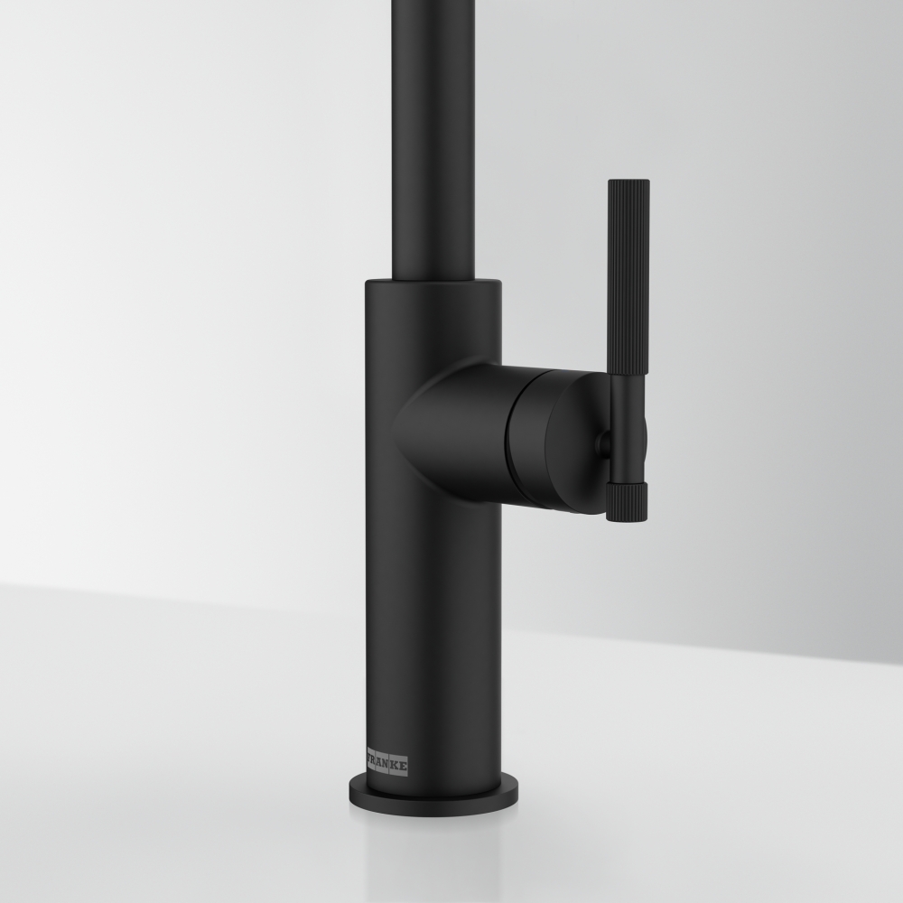 Kitchen Tap Maris Stripes Semi Pro Matt Black - Brass