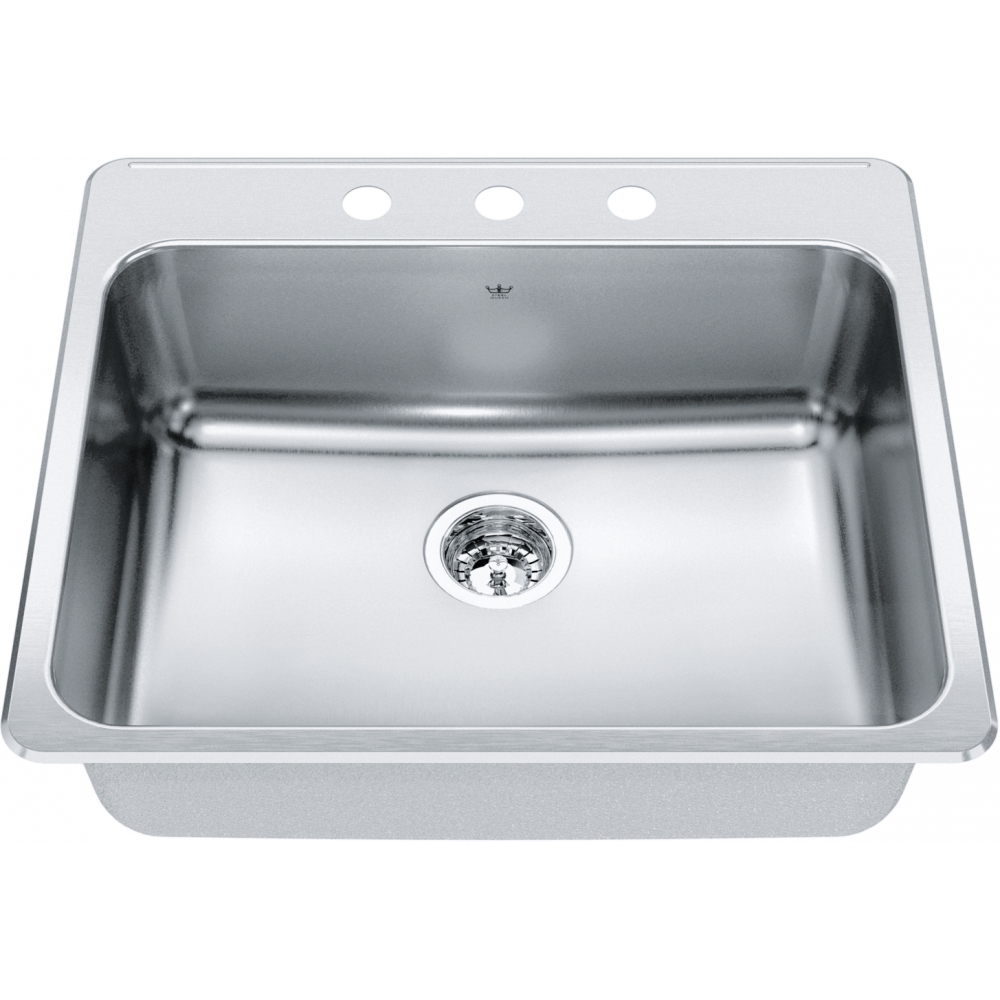 Kindred Steel Queen Drop In Sink QSLA2225-8-3N Stainless Kindred Steel Queen Drop In Sink QSLA2225-8-3N Stainless