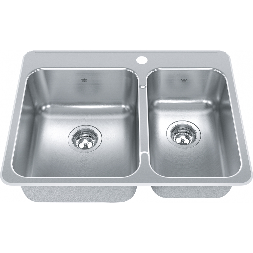 DRT KLASH９LOW - Queen Kindred Steel Queen Drop In Sink QCLA2027R-8-1 Stainless steel