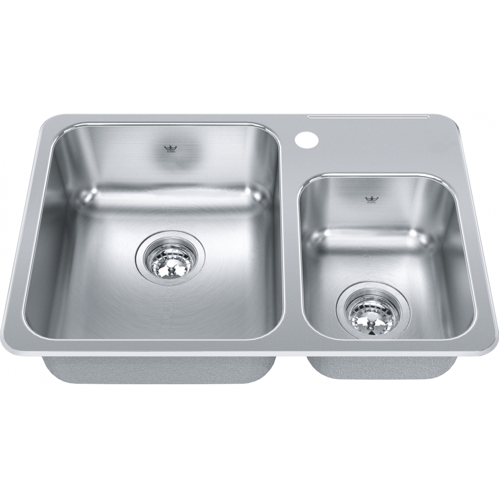 Kindred Steel Queen Drop In Sink QCMA1826-7-1N Stainless