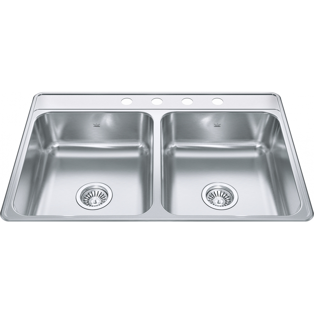 Kindred Creemore Drop In Sink - CDLA3322-7-4N Stainless