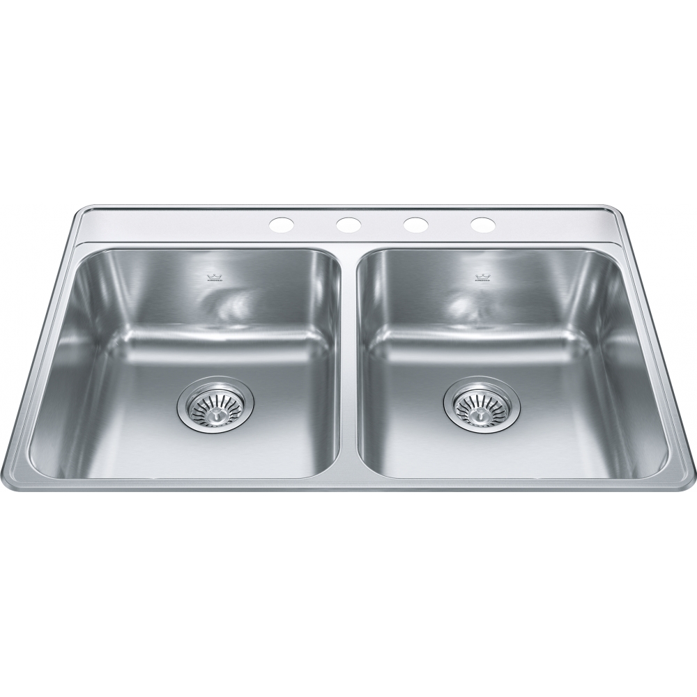 Kindred Creemore Drop In Sink CDLA3322-8-4CBN Stainless steel