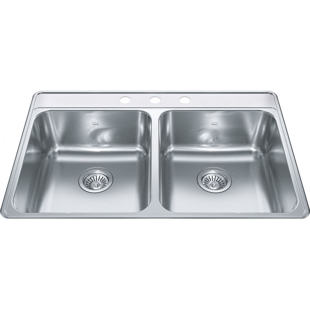 プリンページ Kindred Creemore Drop In Sink CDLA3322-8-3CBN Stainless steel