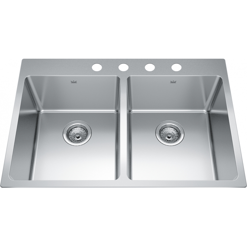 Sinkhole ‪ KINDRED Brookmore Drop In Sink - BDL2131-9-4 Stainless steel