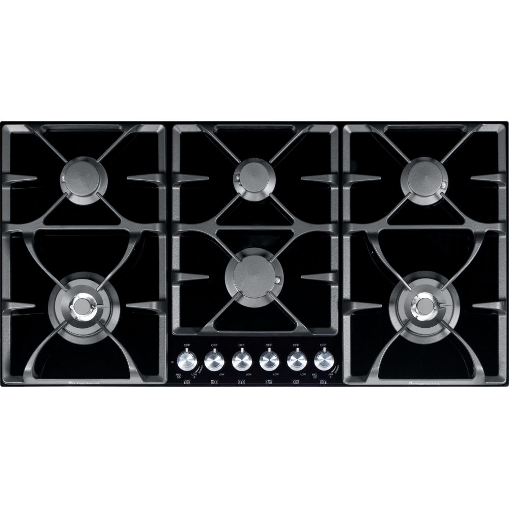 98.5cm Black Glass Gas Cooktop FIG906B1N