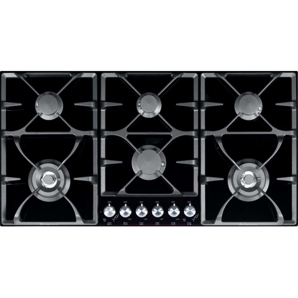 98.5cm Black Glass Gas Cooktop FIG906B1L