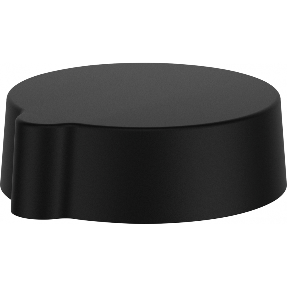 DRAAIKNOP Ø45 mm ROND MATZWART