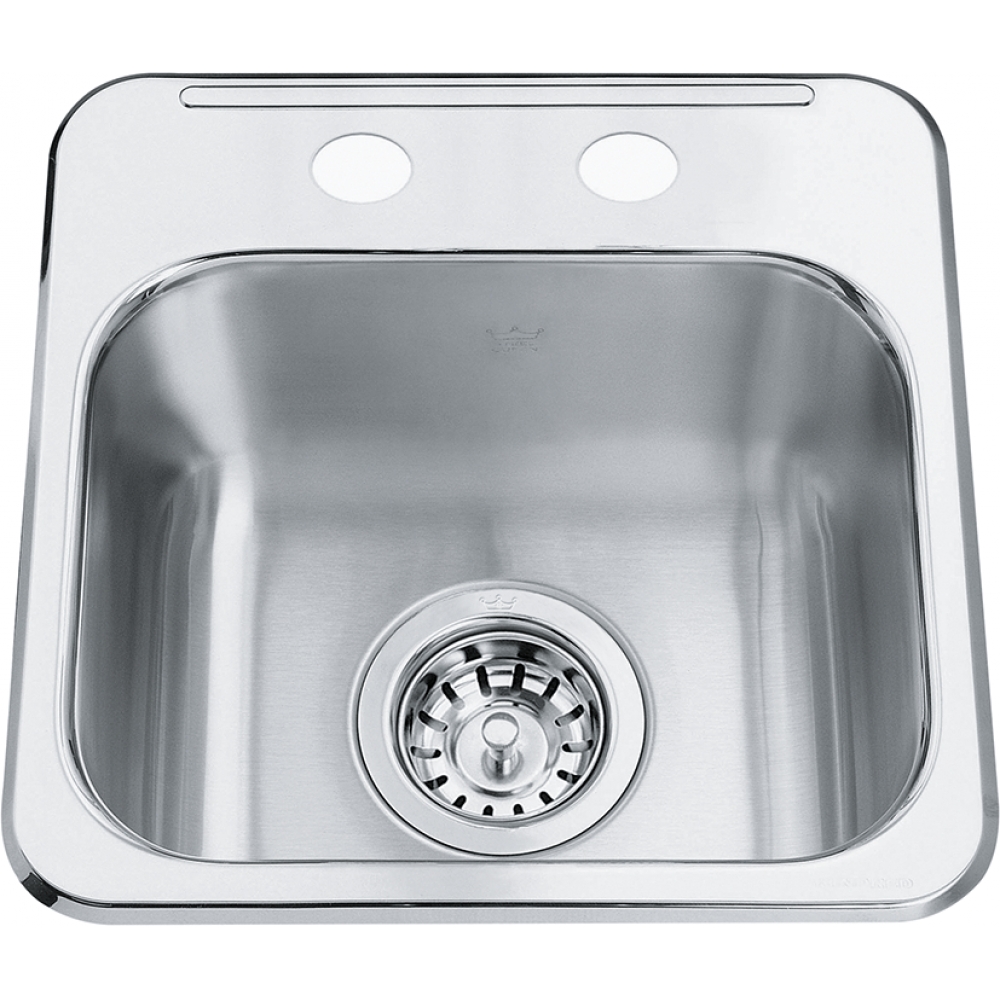 Kindred Steel Queen Drop In Sink - QSL1313-6-2 Stainless steel