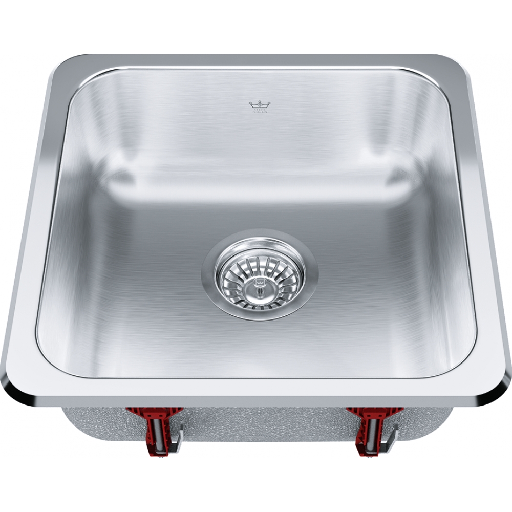 Kindred Steel Queen Drop In Sink - QSA1616-6 Stainless steel