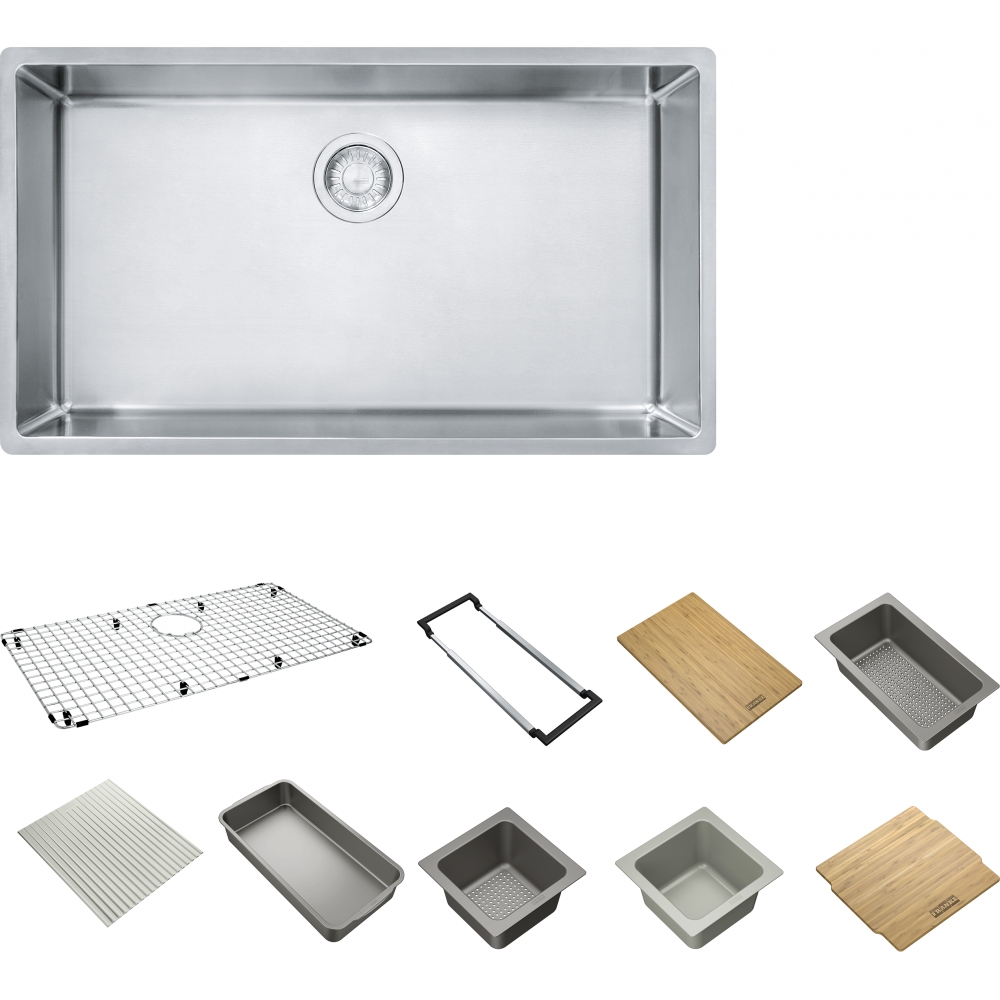 FRANKE Cube Workcenter Sink - CUX11030-WKC Stainless steel FRANKE Cube Workcenter Sink - CUX11030-WKC Stainless steel