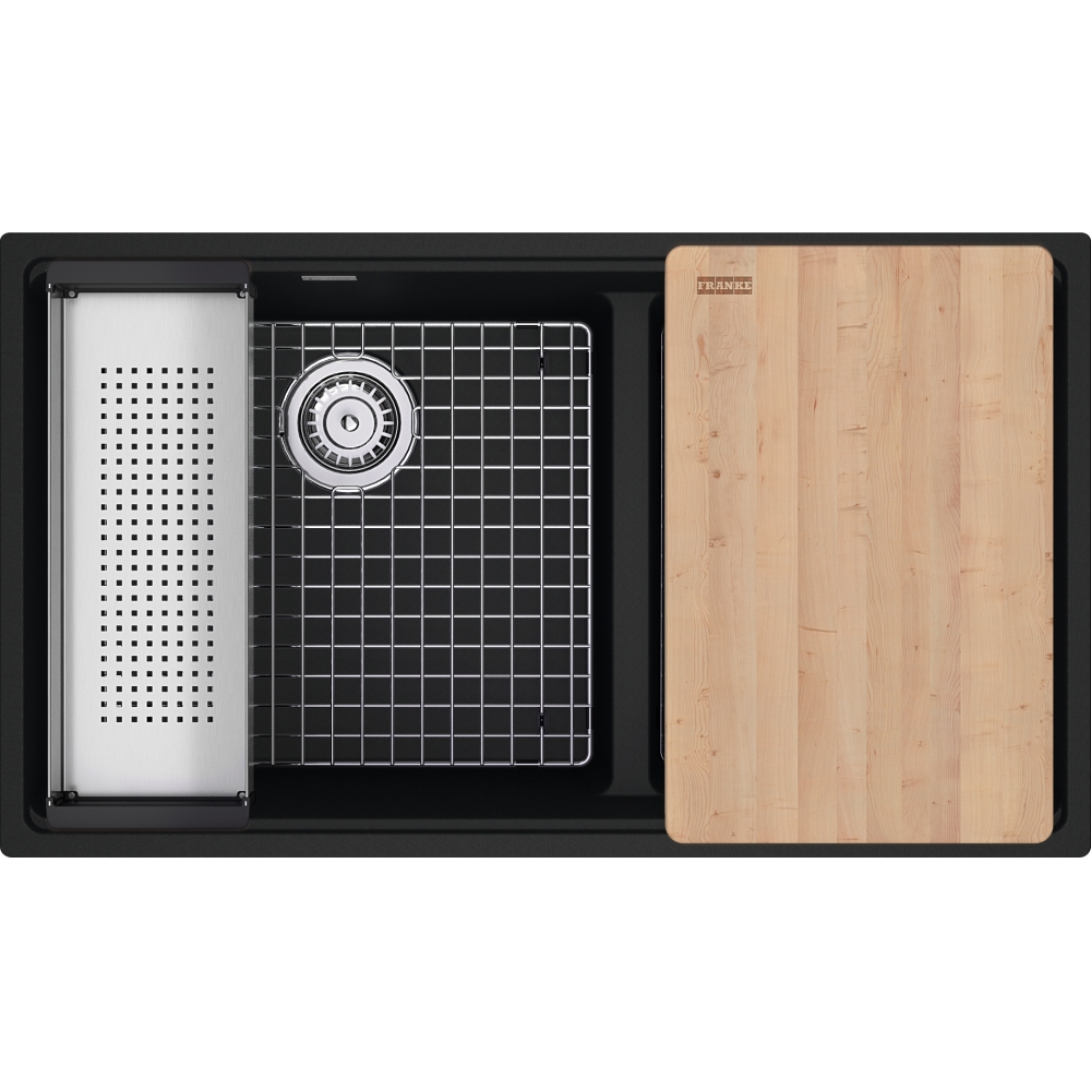 FRANKE Maris Workcenter MAG1601812LD-MBK-WKC Fragranite Kitchen Sink