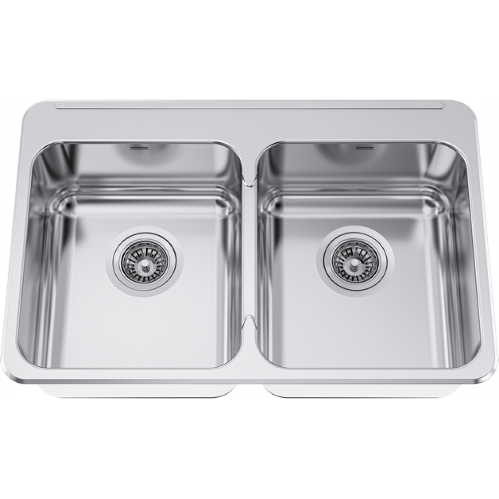 Jun &amp; Li ② Double Kitchen Sink - Lixia - 60/40 Stainless Steel - 28