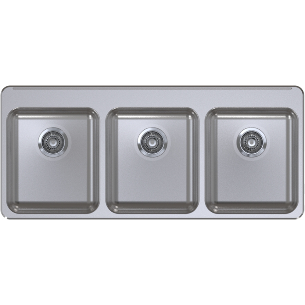 LBT6407CB-1 Triple bowl, topmount, 20 ga