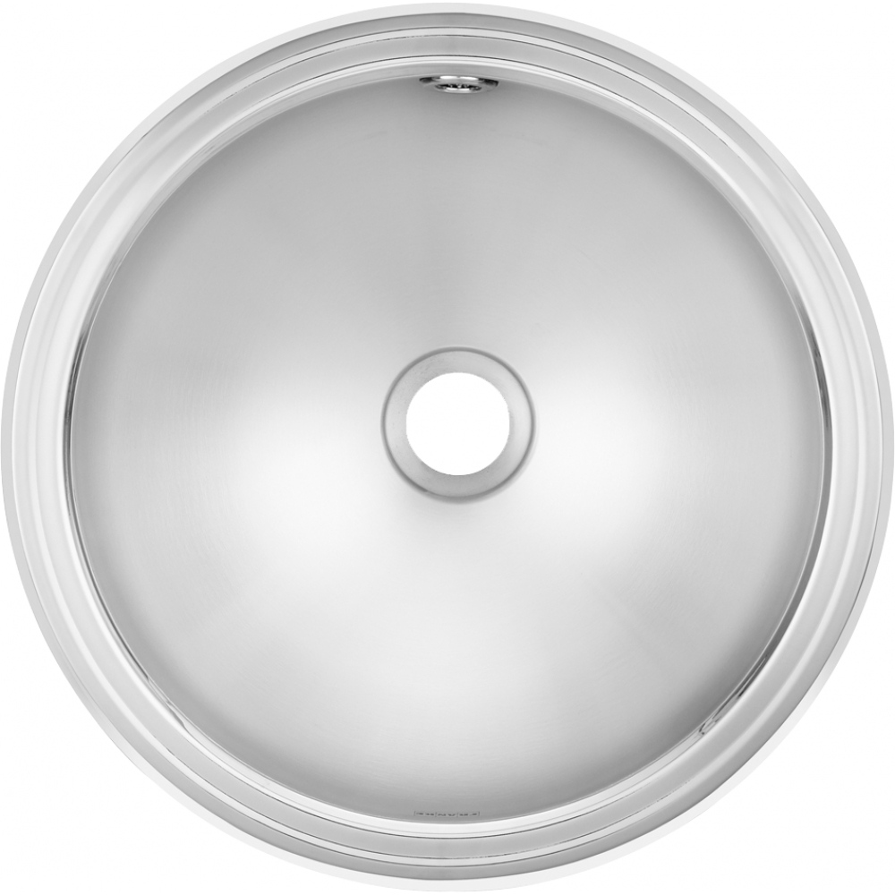 OV17-6 Vanity no ledge, overflow, 18ga