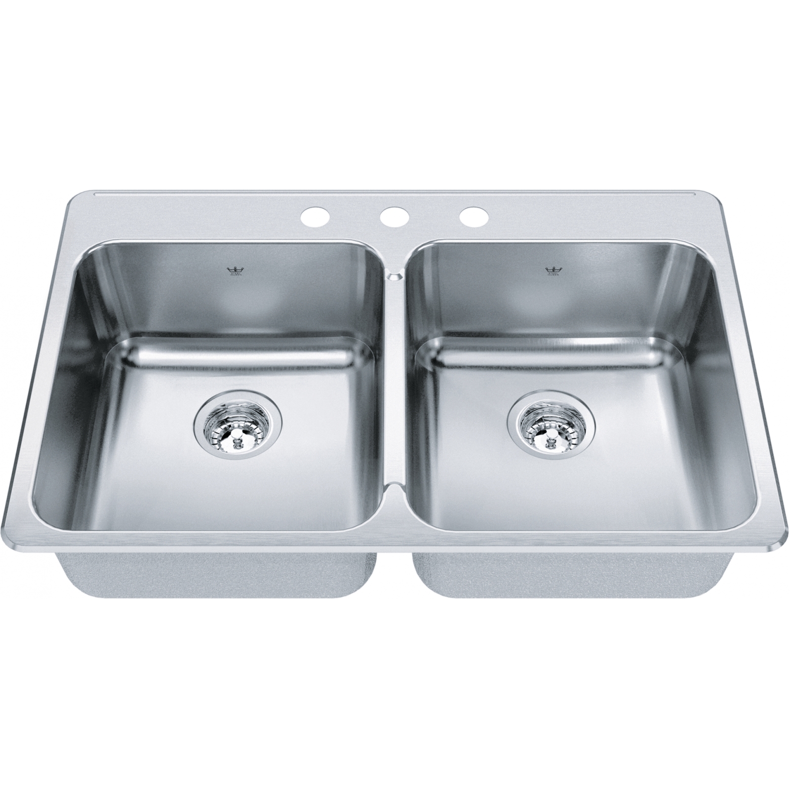 Kindred Steel Queen Drop In Sink QDLA2233-8-3N Stainless steel