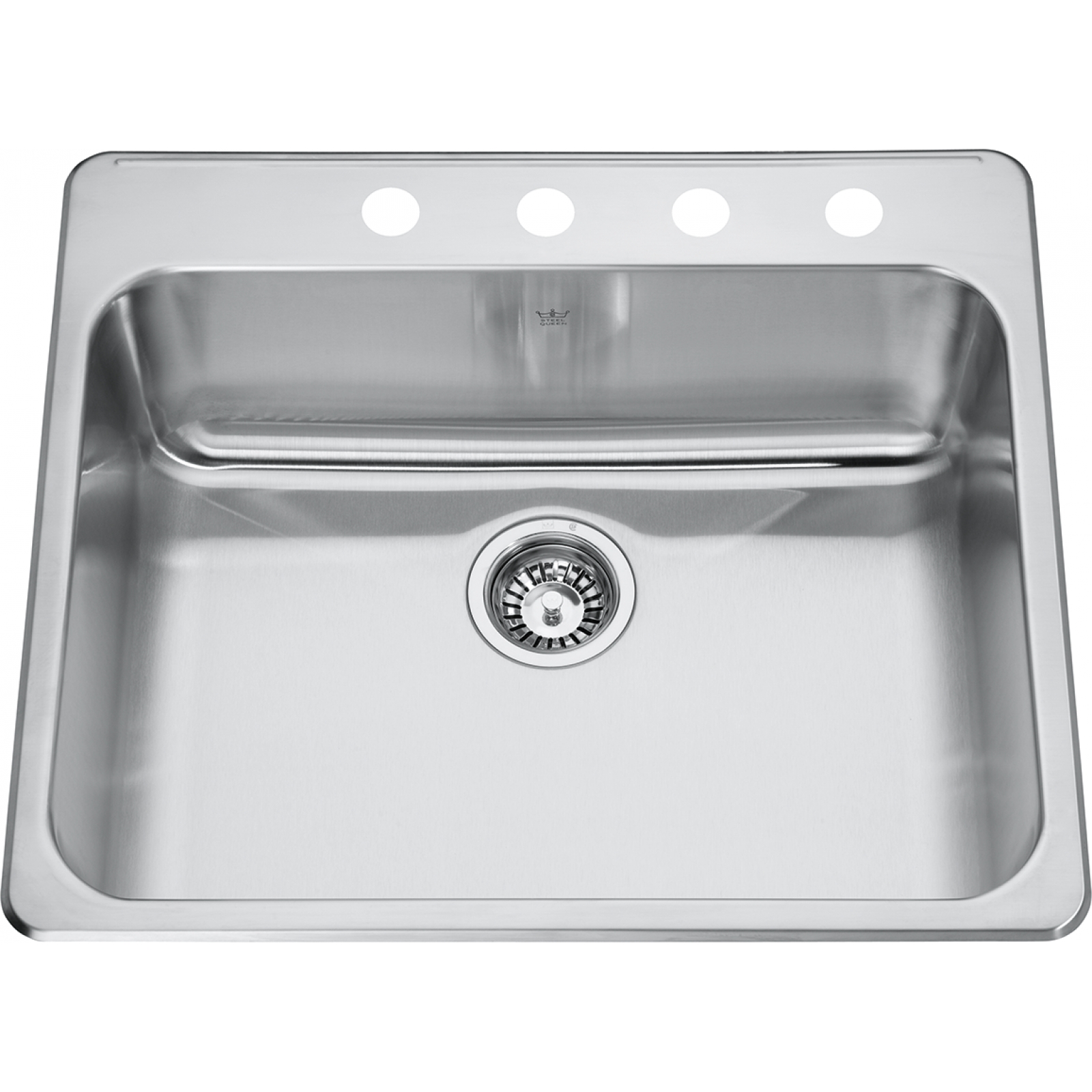 Kindred Steel Queen Drop In Sink QSLA2225-8-4 Stainless