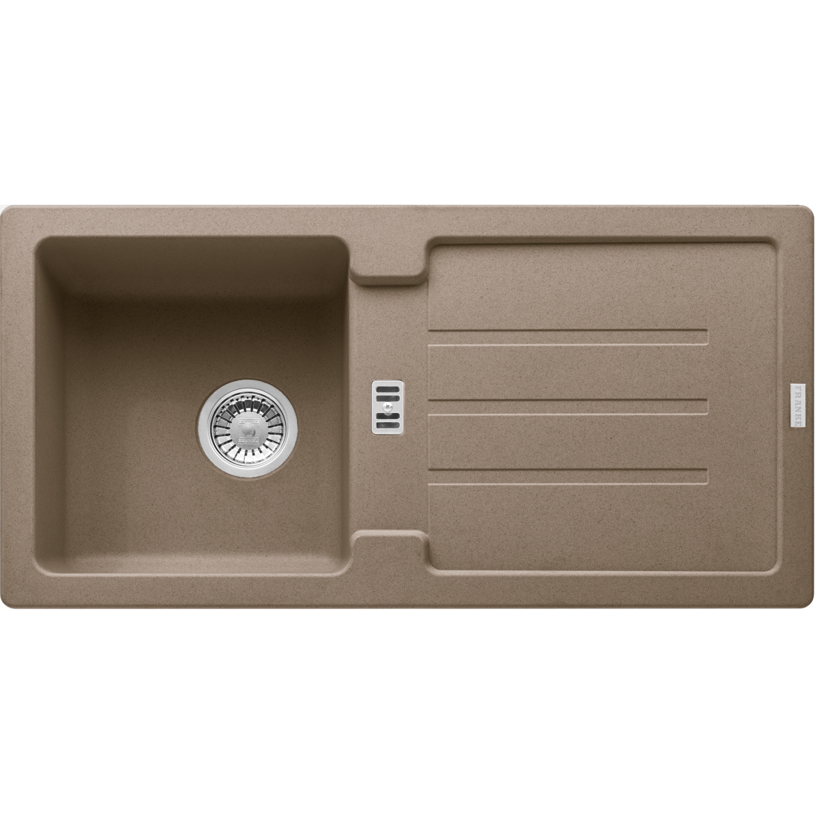 Franke Granitspüle Strata STG 614-86 Black Matt – Einbauspüle 86x43,5 Cm, Mit Ablaufgarnitur