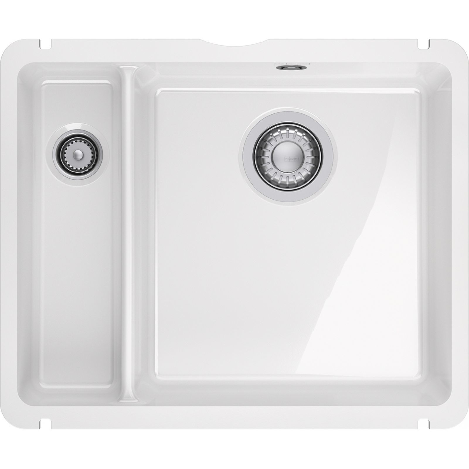 Kitchen Sink Kubus KXK 160-37-12 White Ceramic