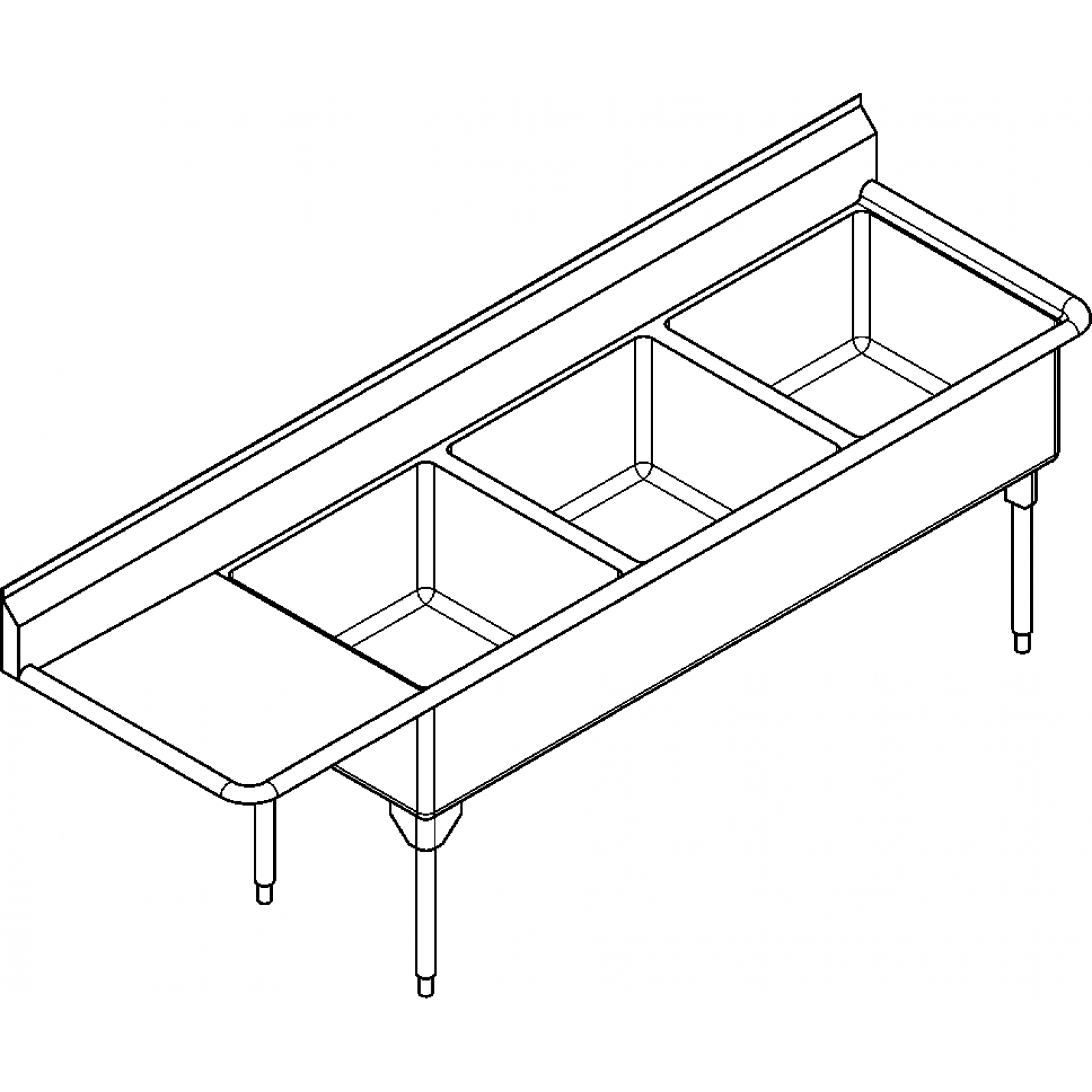 Dboard WTL2454L-1 WorldClass 14ga, left dboard