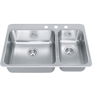 Steel Queen Drop In Sink QCLA2031R-8-3N