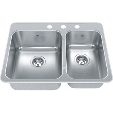 Steel Queen Drop In Sink QCLA2027R-8-3N