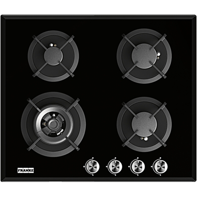 Gas hob JZTFG6416SEA Black glass 4burner