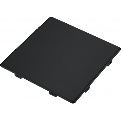 Vierkante afdekplaat 125x125mm mat zwart