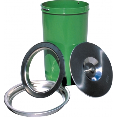 CESTO P.EMPO EN MESADA C/TAPA INOX