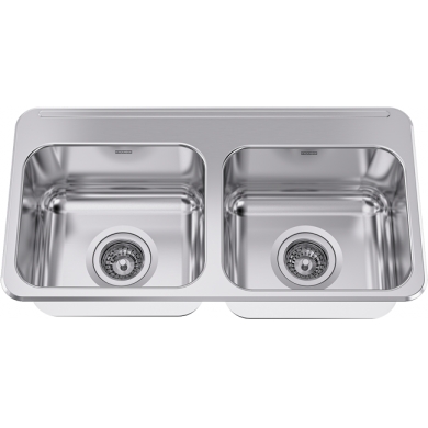 LBD1308P-1 Double bowl topmount sink