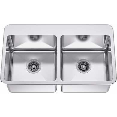 LBD4408P-1 Double bowl topmount sink