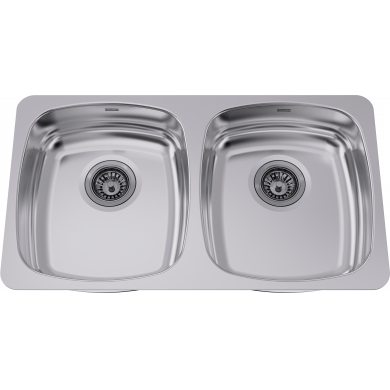 UCD6405P-1 Undermount, double bowl, 18ga