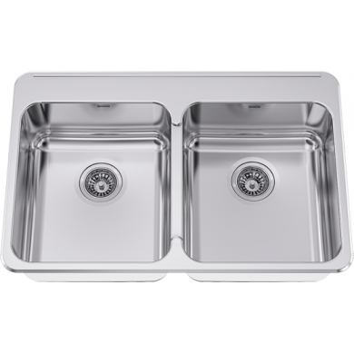 LBD223308P-1 Double bowl topmount sink
