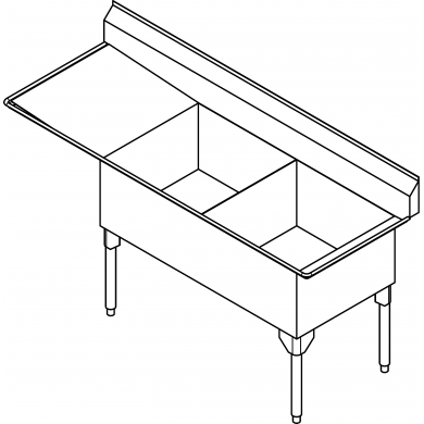 SDL2448L-1 Service 14 ga, left dboard