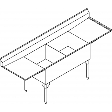 SDL2448LR-1 Service 14 ga, double dboard