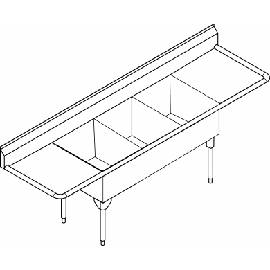 STL2454LR-1 Service 14 ga, double dboard