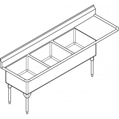 WTL2454R-1 WorldClass 14ga, right dboard