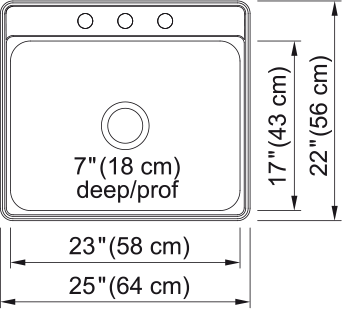 冷暖房/空調 除湿機 Creemore Drop In Sink - CSLA2522-7-3N